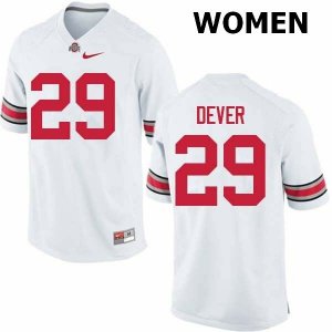 NCAA Ohio State Buckeyes Women's #29 Kevin Dever White Nike Football College Jersey LJS4245YZ